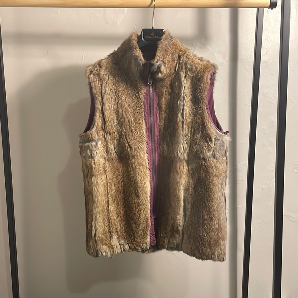 Larok rabbit fur vest, size L